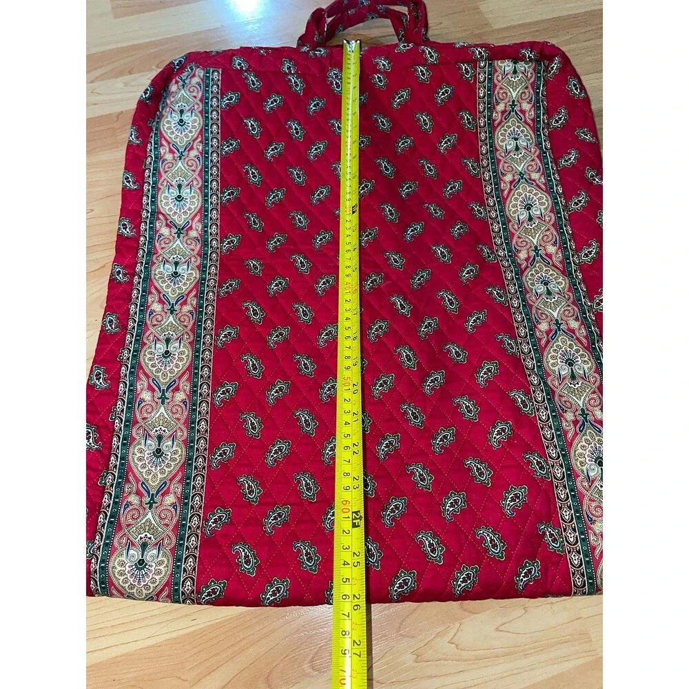 VTG Vera Bradley Apple Red Hanging Garment Bag 1991 Retired Travel  Monogram MWA